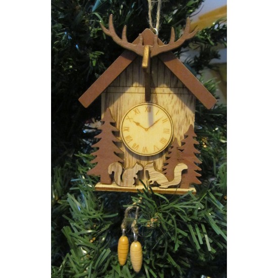 Cuckoo clock with reindeer